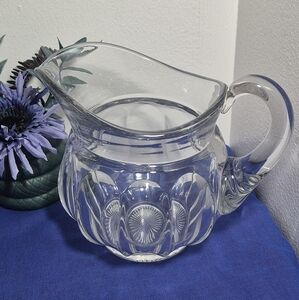 Vintage Heisey Colonial Clear Glass Paneled Pitcher